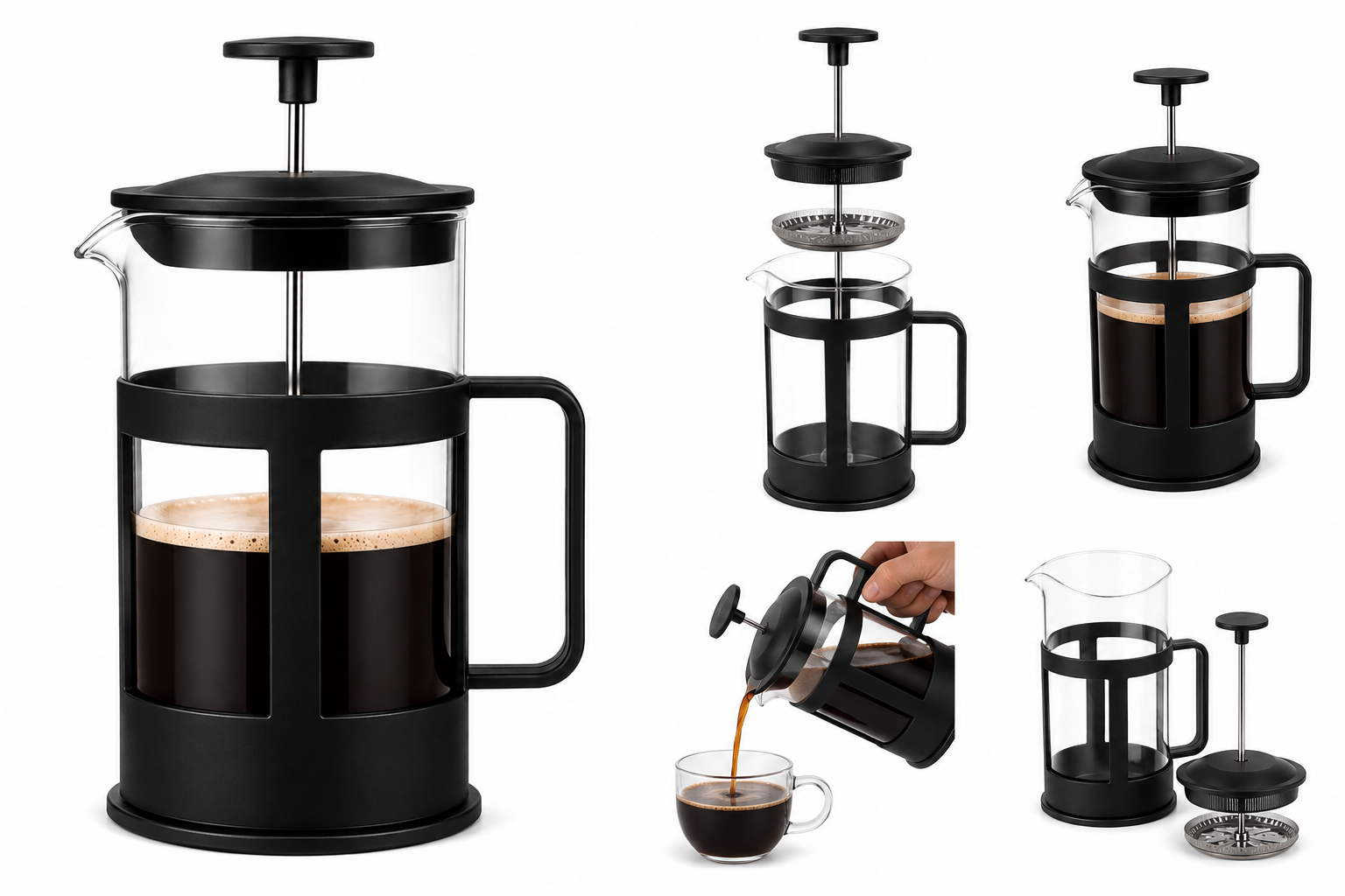 Cafeteira Prensa Francesa 350ml – Café com Mais Sabor
