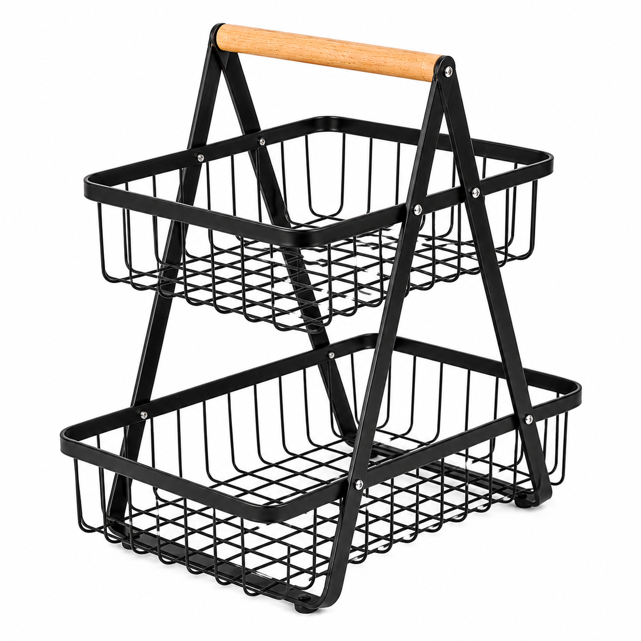Fruteira de Mesa 2 Andares Preto Premium