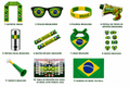 Kit Torcedor Brasil Copa 2026 12 Itens Verde Amarelo Futebol